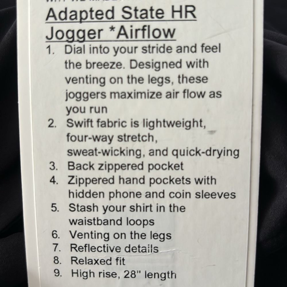 Lululemon Adapted State High-Rise Jogger *Airflow Black - Picture 3 of 11